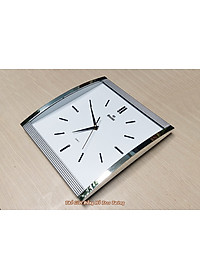 Đồng Hồ KIM TRÔI EASTAR Mặt Kính Cong Cao Cấp - Mặt Chữ nhật Ánh Kim - Tặng Pin Maxell - BH 1 Năm - Decor Trang Trí Treo Tường