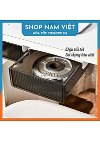 Ngăn Kéo Dưới Bàn Làm Việc Trong Suốt - Hộp Nhựa Để Đồ Dán Dưới Bàn (Kèm Miếng Dán)