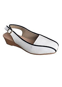 Giày nữ Đế Xuồng 4cm Da Bò hở gót Trường Hải có nhiều màu DX120T FORM LỚN HƠN 1 SIZE