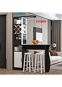 Quầy bar mini, quầy bar kiêm vách ngăn phòng khách nhà bếp 3VQB05 ( Không kèm ghế )