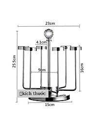 Giá Úp Cốc Đẹp Để Bàn, Giá Để Cốc Chén Inox Cao Cấp Chính Hãng MINIIN Xoay 360 Độ Sang Chảnh Và Tiện Dụng