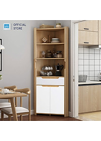Tủ Gỗ Góc Tường Hình Tam Tam Giác Phù Hợp Đặt Tại Phòng Ăn, Phòng Bếp, Phòng Khách SIB DECOR KG31
