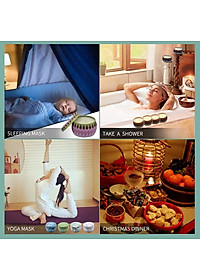 Bộ 4 hộp nến thơm Anzzar cao cấp hương hoa tinh dầu dịu nhẹ, sáp thơm trong hộp thiếc hoa văn tinh tế phong cách Bắc Âu NT-04