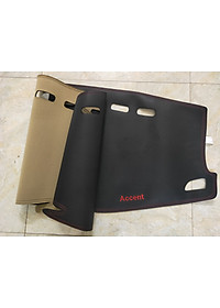 Thảm Taplo Hyundai Accent 2017-2023 loại da dày cao cấp 3 lớp chống trượt Da Carbon đen