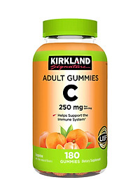 Kẹo dẻo bổ sung Vitamin C Kirkland Adult Gummies C 250mg hộp 180 viên của Mỹ