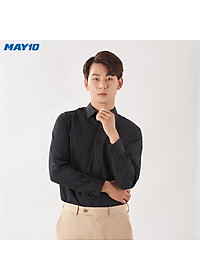 Áo sơ mi nam dài tay màu đen dáng suông May 10 mã 010122912L2