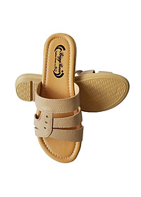 Dép Nữ Da Bò Thật BIGGBEN Cao 3 Phân DNQN46