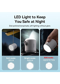 Máy Bơm Hơi – Hút Chân Không Mini Cầm Tay Baseus PocketGo Portable Air Pump 230L/min Pin 1600mah Tích Hợp Đèn - Hàng Chính Hãng