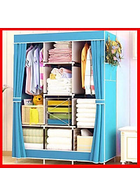 Tủ Vải Quần Áo 3 Buồng 8 Ngăn To, Bền - Hàng Chính Hãng