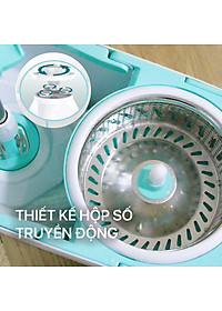 Combo 3 Bông Lau + 1 Bộ Lau Nhà MyJae Đài Loan Sợi Microfiber Xoay Siêu Tốc 360 Độ Thông Minh 129.5cm