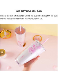 Ly Nhựa 2 Lớp LocknLock Double Wall Cold Cup Cherry Blossom 750ml HAP509