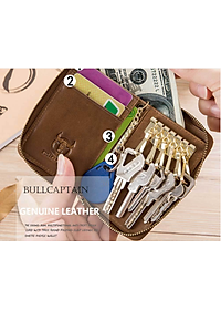 Ví nam đựng tiền đựng chìa khóa đựng thẻ đa năng 100% da bò thật cao cấp phong cách mới