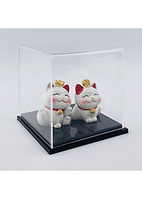 Hộp mica Enter BOX102 15x15x15cm mica dày 2mm, đế đen 5mmx2 vuông, Hộp trưng bày mô hình, Hộp mica trong chống bụi