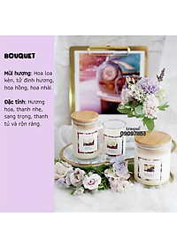 Nến thơm tinh dầu cao cấp không khói an toàn Candle Cup - BOUQUET - M - 200G (CÓ NẮP)