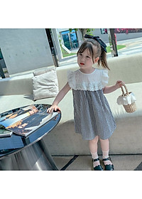 Đầm suông caro cho bé phong cách Hàn Quốc từ 11-23kg - Đầm bé gái xinh xắn (SD-3618G)