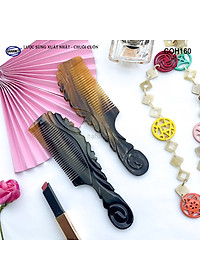  Lược Sừng Vân Nưa Chuôi Cuốn (Size: XL-20cm) Họa Tiết Uốn Lượn Sắc Sảo, Chăm sóc tóc - COH160