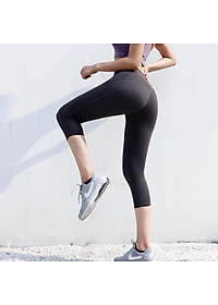 Quần Lửng Legging Nữ Phối Lưới Tập Gym,Yoga,Đi Chơi