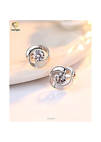 Bông tai bạc Ý Huệ Ngân - Vòng xoắn RYE140772