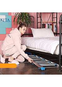 Thang ghế tay vịn gia đình xếp gọn, bậc thang to kèm tay vịn đảm bảo an toàn -Hàng chính hãng NIKITA