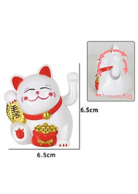 Mèo Thần Tài May Mắn 7cm Nhựa Silicon