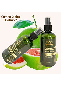Combo 2 Chai xịt tinh dầu bưởi kích mọc tóc, giảm rụng tóc Pomelo Tabaha 120ml cho tóc dày và dài hơn gấp 2 đến 3 lần