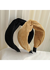 Băng đô cài tóc bảng bự màu trơn phong cách Hàn Quốc