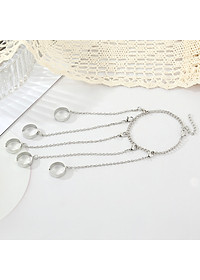 Chuỗi disco kết hợp nhẫn punk sáng tạo vòng mở liền ngón phong cách Âu Mỹ