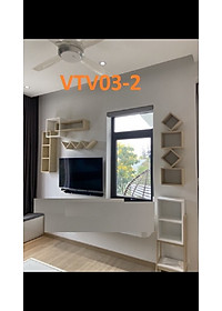 Bộ Kệ Ti Vi Treo Tường Trang Trí - Nội Thất Lắp Ráp
