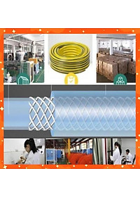 Bộ dây vòi xịt nước rửa xe, tưới cây tăng áp 3 lần,loại 15M (nối đồng nhựa đen) 206317