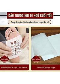 HỘP 50 miếng dán chân thải độc ,các chất cặn bã trong cơ thể qua gan bàn chân