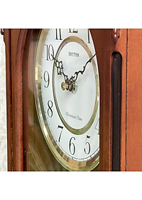 Đồng hồ treo tường RHYTHM WOODEN WALL CLOCKS CHIME CMJ502FR06 ( Kích thước 23.0 x 48.1 x 10.9cm), Vỏ màu nâu