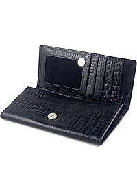 Ví nữ da bò vân cá sấu nhỏ 2 gấp nhiều màu Huy Hoàng HT3101-02-03-04