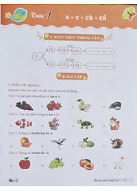 Combo Sách - Bài tập tuần Tiếng Việt 1 tập 1 + 2 ( Cánh Diều )