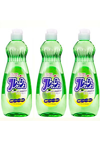 Bộ 3 Dung dịch rửa bát chén chiết xuất từ thiên nhiên hương táo - Hàng Nội Địa Nhật
