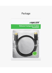 Ugreen UG10245DP102TK 1.5M Màu Đen Cáp 2 Đầu Displayport chuẩn V1.2 thuần đồng - HÀNG CHÍNH HÃNG