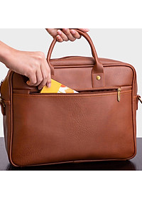 Cặp công sở Trita ( Thời trang nam đựng vừa laptop 13.3 inch - Cặp da TCA5 )