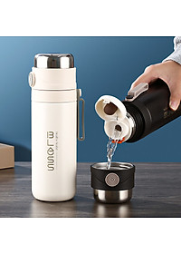 Bình Giữ Nhiệt Inox 304 Cao Cấp 500ml 2 Cách Sử Dụng, Công Nghệ Cách Nhiệt Chân Không Giữ Nhiệt Hiệu Quả - Hàng Chính Hãng