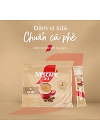 [Tặng ca đựng đá 900ml] Combo 4 Bịch Cà phê hòa tan NESCAFÉ 3IN1 VỊ KEM SỮA Bịch 24 gói ĐẬM VỊ SỮA, CHUẨN CÀ PHÊ