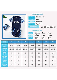 Bộ đồ bơi bé trai lớn size đại đến 68kg kèm mũ, chất thun bơi lạnh co giãn 4 chiều, chống tia UV, giữ nhiệt tốt | BT44