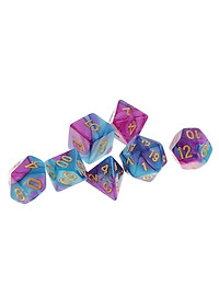 Bộ/14 PCS 1.6 Cm Đa Diện Xúc Xắc Chết D20 D12 D10 D8 D6 D4 Bàn Chơi Bảng