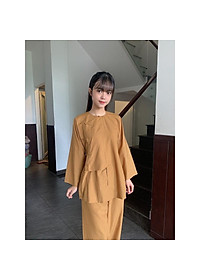 áo lam đi chùa, đồ phật tử, hò tuyển thống nút thắt, thời trang nữ tay dài