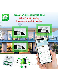 Công tắc Hunonic Mini wifi điều khiển từ xa từ công tắc thường thành công tắc thông minh