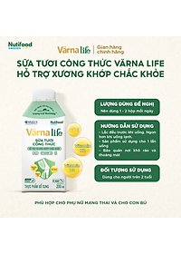 Thùng Thực phẩm bổ sung Värna Life sữa tươi công thức (Xanh) (12 Hộp x 200ml)