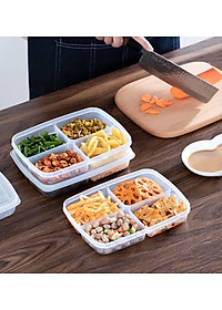 Hộp nhựa bảo quản thực phẩm đa năng và tiện lợi có chia 4 ngăn Nakaya - Hàng nội địa Nhật Bản.