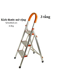 Thang nhôm 3 - 4 - 5 - 6 bậc xếp gọn - chữ A -  bản to - tay vịn -  cao cấp chính hãng -  thang gia đình đa năng gấp gọn