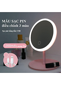 Gương Trang Điểm Cảm Ứng Để Bàn Có Đèn Led - Chính Hãng