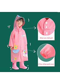 Áo mưa trẻ EM CHO BÉ TRAI BÉ GÁI CÓ CHIỀU CAO TỪ 80CM-140CM , CHẤT LIỆU eva MỀM MẠI AN TOÀN , CHỐNG THẤM , SIÊU BỀN - BORO SPORT