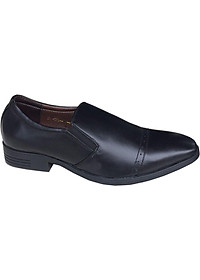 Giày tây nam Trường Hải không dây da bò  thật màu đen mềm mại đế cao su không trơn may chắc chắn GT810