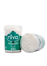 Combo 10 Tăm Bông NIVA Dành Cho Người  Lớn Hũ 100 Que Nhựa Ah1