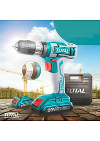 MÁY KHOAN BÚA DÙNG PIN 20V (2 PIN 2.0AH VÀ 1 SẠC) TOTAL TIDLI200215 - HÀNG CHÍNH HÃNG